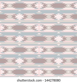 Seamless geometric pattern in aztec style