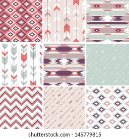 Seamless geometric pattern in aztec style. Ideal for printing onto fabric and paper or scrap booking. 