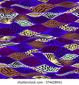 Seamless geometric pattern in aztec style. Tribal ethnic vector texture.