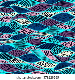 Seamless geometric pattern in aztec style. Tribal ethnic vector texture.