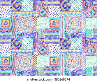 Seamless geometric pattern in aztec style. Tribal ethnic vector texture. Figure tribal embroidery. Indian, Mexican, folk pattern.