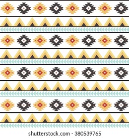 Seamless geometric pattern in aztec style. Ideal for printing onto fabric and paper or scrap booking.