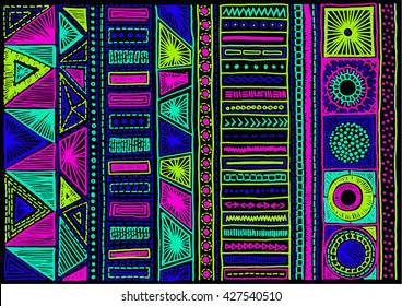 Seamless geometric pattern in aztec style. Tribal ethnic vector texture. Figure tribal embroidery. Indian, Mexican, folk pattern.