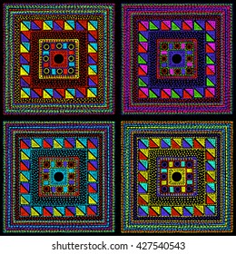 Seamless geometric pattern in aztec style. Tribal ethnic vector texture. Figure tribal embroidery. Indian, Mexican, folk pattern.