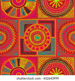 Seamless geometric pattern in aztec style. Tribal ethnic vector texture. Figure tribal embroidery. Indian, Mexican, folk pattern.
