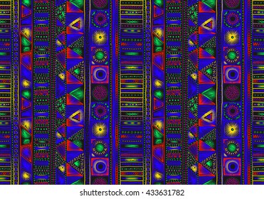 Seamless geometric pattern in aztec style. Tribal ethnic vector texture. Figure tribal embroidery. Indian, Mexican, folk pattern.