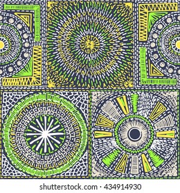 Seamless geometric pattern in aztec style. Tribal ethnic vector texture. Figure tribal embroidery. Indian, Mexican, folk pattern.