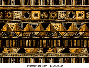 Seamless geometric pattern in Aztec style. Tribal ethnic vector texture. Figure tribal embroidery. Indian, Mexican, folk pattern.