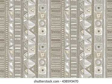Seamless geometric pattern in Aztec style. Tribal ethnic vector texture. Figure tribal embroidery. Indian, Mexican, folk pattern.