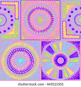 Seamless geometric pattern in Aztec style. Tribal ethnic vector texture. Figure tribal embroidery. Indian, Mexican, folk pattern.
