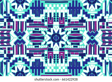 Seamless geometric pattern in aztec style. Tribal ethnic vector texture. Figure tribal embroidery. Indian, Mexican, folk pattern.