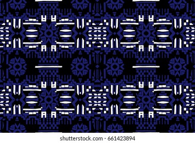 Seamless geometric pattern in aztec style. Tribal ethnic vector texture. Figure tribal embroidery. Indian, Mexican, folk pattern.