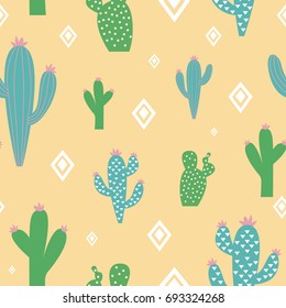 Seamless geometric pattern in aztec style. Vector illustration 