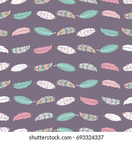 Seamless geometric pattern in aztec style. Vector illustration 
