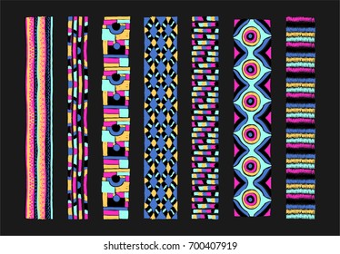 Seamless geometric pattern in Aztec style. Tribal ethnic vector texture. African drawing markers. Figure tribal embroidery. Indian, Mexican, folk pattern.