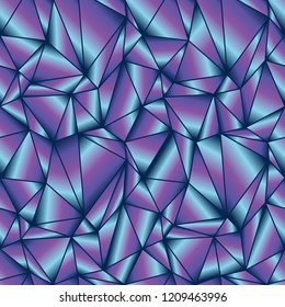 Seamless geometric pattern. Background of abstract fluorescent triangles. Vector illustration.