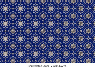 Seamless Geometric Pattern Background with Abstract Decorative Floral Texture for Islamic Design