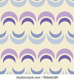 Seamless geometric pattern. Background of the crescents. Textile rapport.