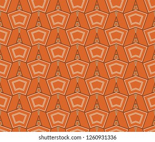 Seamless geometric pattern, background, ornament. Useful as design element for texture and artistic compositions.