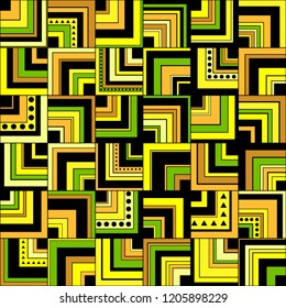 Seamless geometric pattern  background with squares, circles and triangles