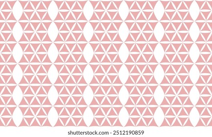 seamless geometric pattern background of Two tone pink and white seamless geometric, pattern of up and down triangles diamond block repeat arrow in pink replete image design for fabric print