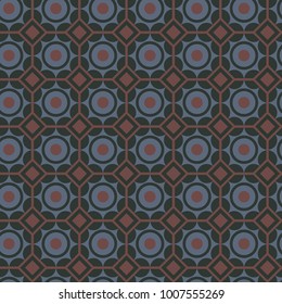 seamless geometric pattern based on octagons, squares and circles