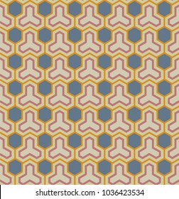 Seamless geometric pattern based on hexagons