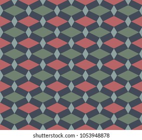seamless geometric pattern based on rows of diamonds