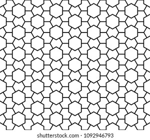 Seamless geometric pattern based on Kumiko ornament without lattice