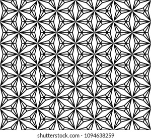 Seamless geometric pattern based on Kumiko ornament without lattice