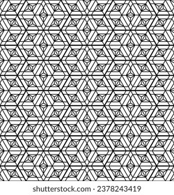 Seamless geometric pattern based on traditional japanese woodwork craft Kumiko Zaiku