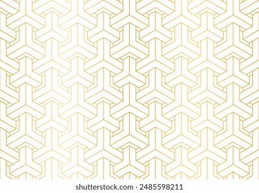 Seamless geometric pattern based on japanese woodwork ornament kumiko. Great design for fabric, textile, cover, wrapping paper, background. traditional islamic art.