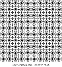 Padrão geométrico contínuo com base na arte tradicional. Preto e branco background.Great design para tecido, têxteis, capas, papel de embrulho e background.Fine linhas.