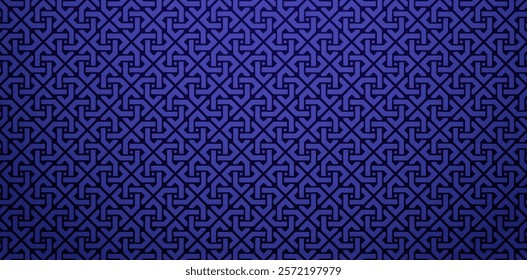 Seamless geometric pattern based on traditional islamic art dark blue colors background Great design for fabric, textile, cover, wrapping paper, backgrounds Fine linen, prints designs template element