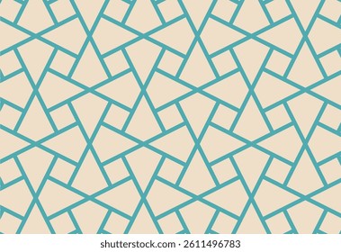 Seamless geometric pattern based on Japanese ornament Kumiko zaiku.