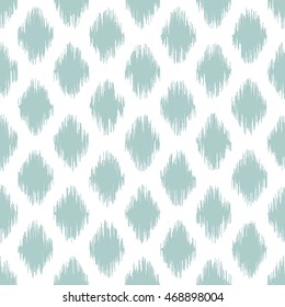 Seamless geometric pattern, based on ikat fabric style. Vector illustration.