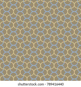 seamless geometric pattern based on circle shapes arranged in intersecting nets
