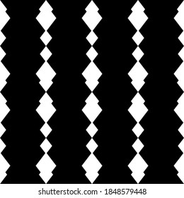 Seamless geometric pattern.Can be printed and used as wrapping paper, wallpaper, fabric.Available in EPS format.Rhombuses. Lines. Lines of different width. Black and white graphics. pattern strokes