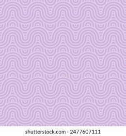 Seamless Geometric pattern. Beautiful purple wave circle pattern designs suitable for Backgrounds, Interiors, Textiles, Tiles, Wallpapers, Printing, Textures, Fabrics, Cover, etc. EPS 10