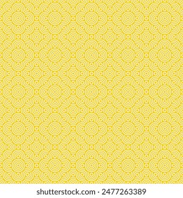 Patrón geométrico sin fisuras. Diseños hermosos del patrón del círculo de la onda amarilla convenientes para fondos, Interiores, textiles, azulejos, Fondos de pantalla, impresión, texturas, telas, cubierta, etc. EPS 10