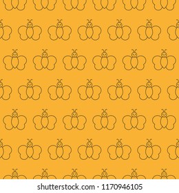 Seamless geometric pattern with bee. Trendy hand drawn textures. Modern abstract honey design for paper, fabric, interior decor and other users.