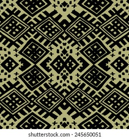 Seamless geometric pattern in belorussian style. Tribal ethnic texture. Vector illustration hand drawn.
