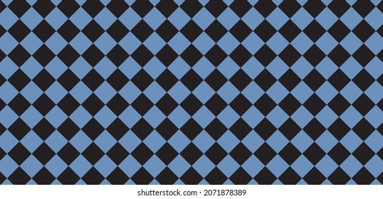 seamless geometric pattern black and blue square background, vector, illustration