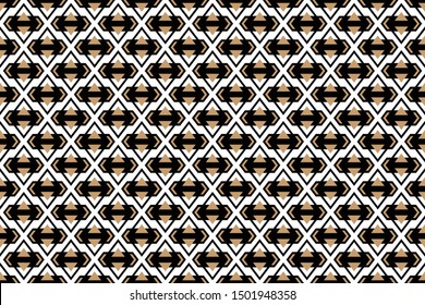 seamless geometric pattern. black and brown background, abstract, vector, illustration