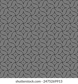 Seamless Geometric pattern. Black nad white seamless pattern designs suitable for Backgrounds, Interiors, Textiles, Tiles, Wallpapers, Printing, Textures, Fabrics, Cover, etc. EPS 10