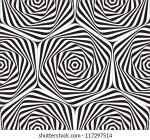 Seamless geometric pattern in black and white.