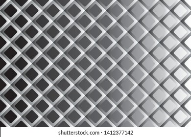seamless geometric pattern black and white square background, vector, illustration