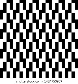 Seamless geometric pattern. Black and white texture. Abstract graphic background.