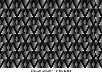 seamless geometric pattern black and white triangle background, vector, illustration