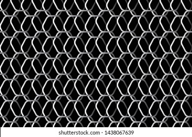 seamless geometric pattern black and white hexagon background. vector, illustration
